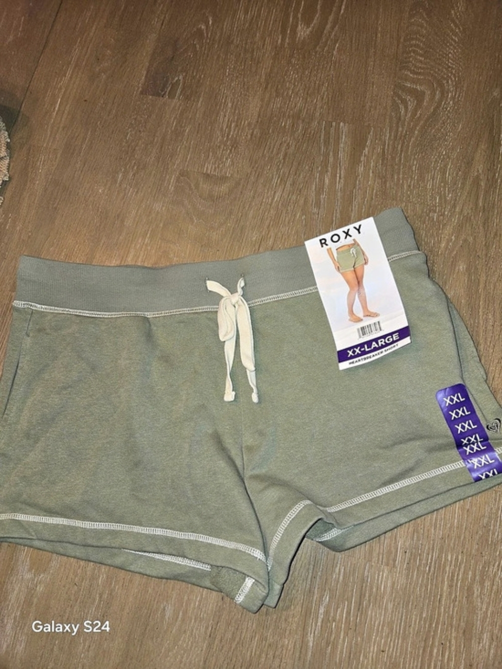 Roxy Heartbreaker Short Athletic Shorts in Green XXL NWT